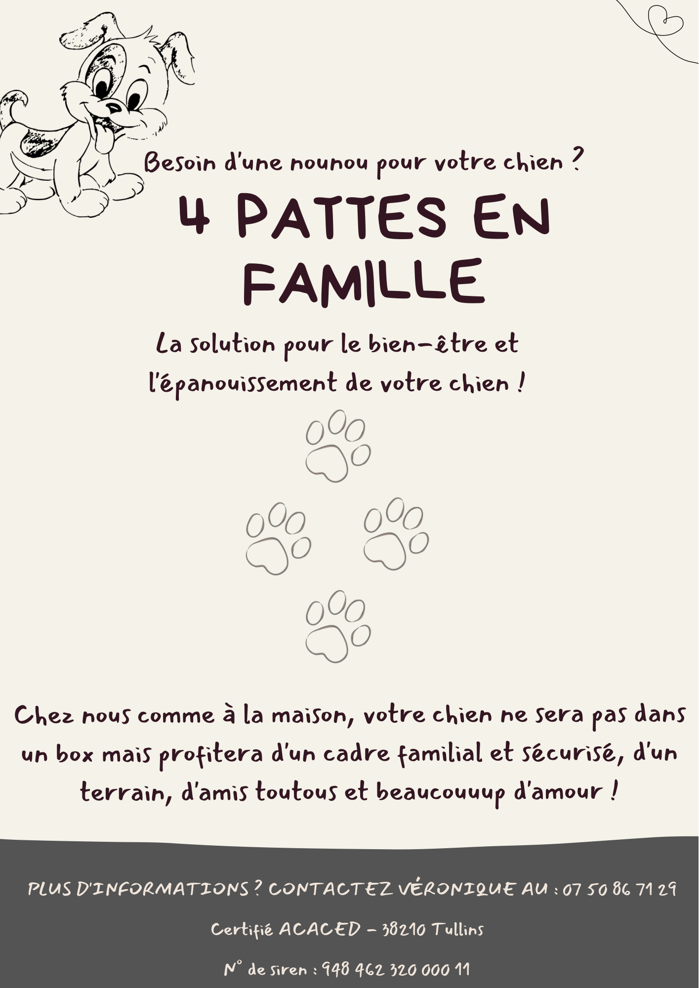 Pension canine familiale Tullins, 4 pattes en famille — photo