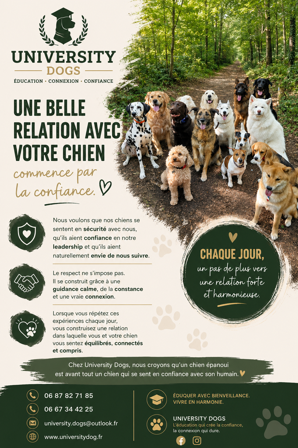University Dogs - • Éducation comportementale canine • Promenade de chiens au Bois de Vincennes • Pension canine familiale — photo
