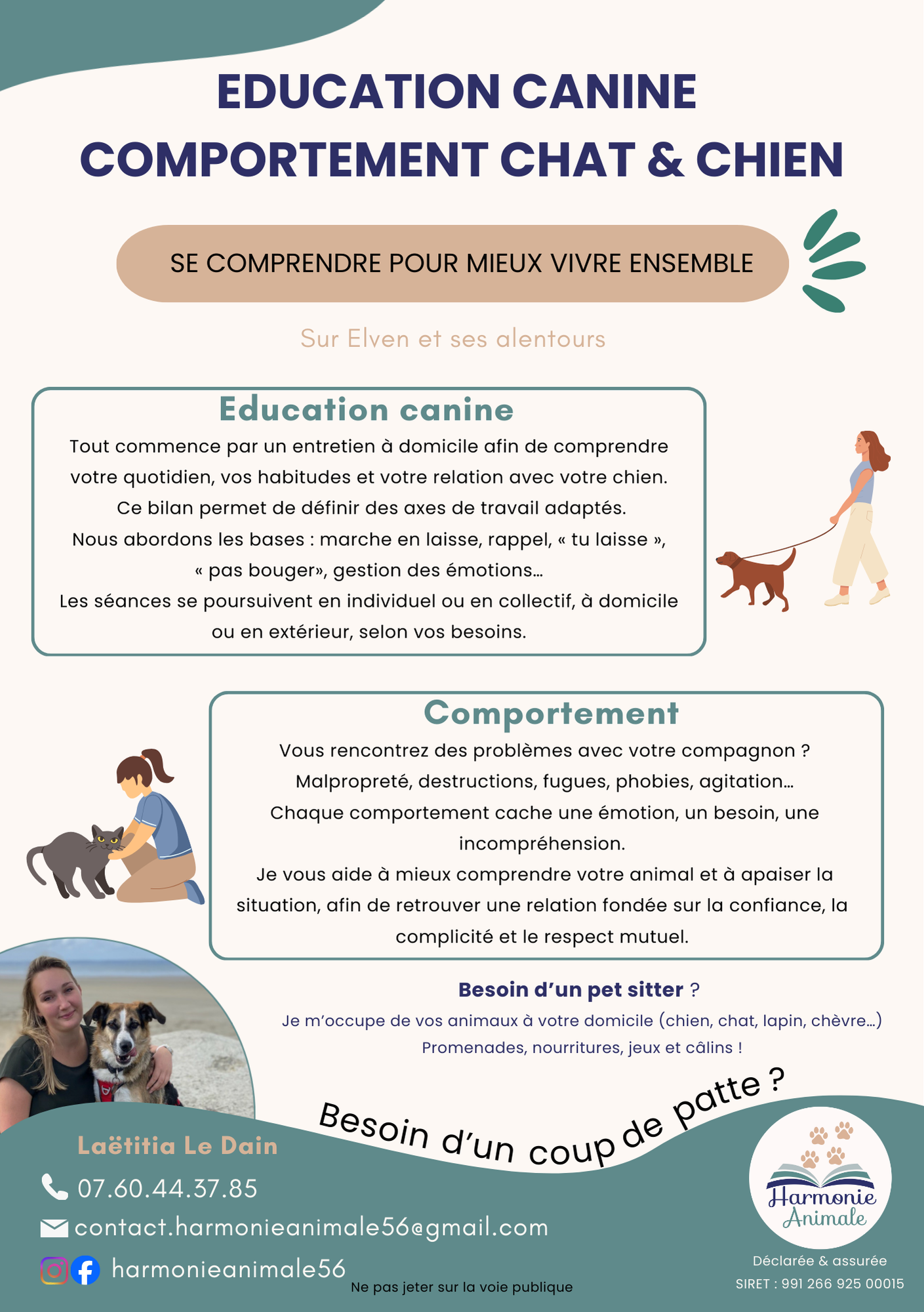 Harmonie animale 56 - Comportementaliste chat et chien - Educatrice canine — photo