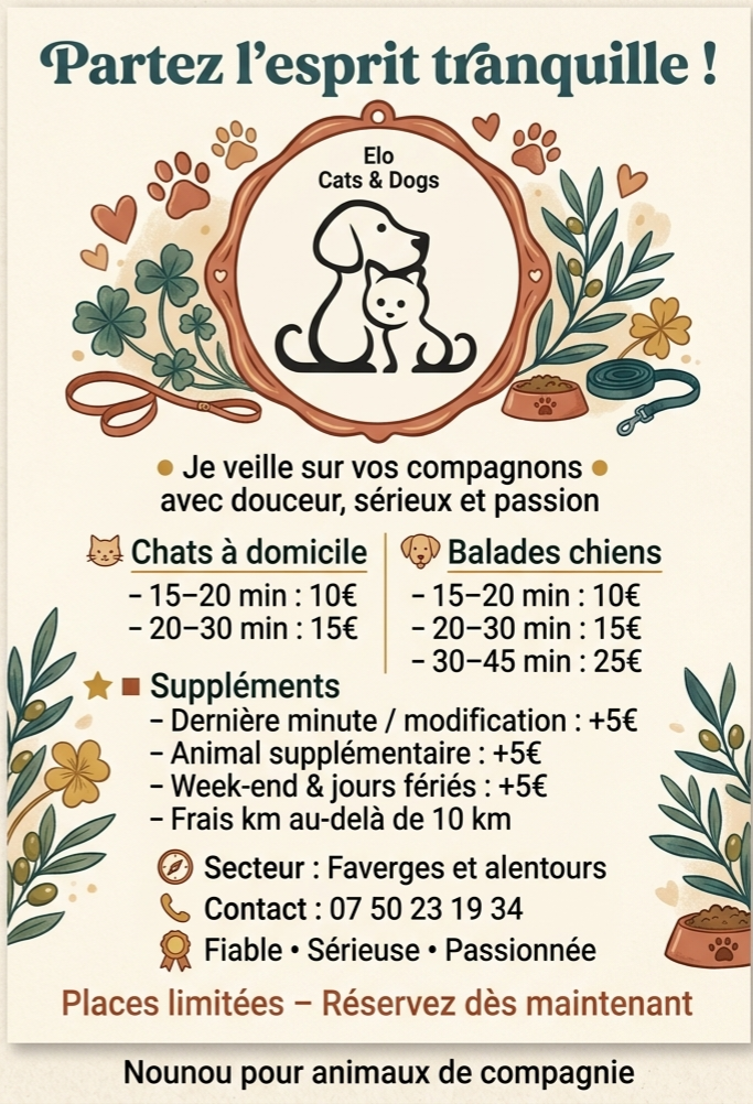Elo cats and dogs ( pet sitter)
